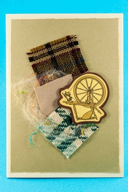 Spinning Wheel Greetings Card Hand Made In Wales Including Envelope Supplied By From Fibre To Finish South Wales UK